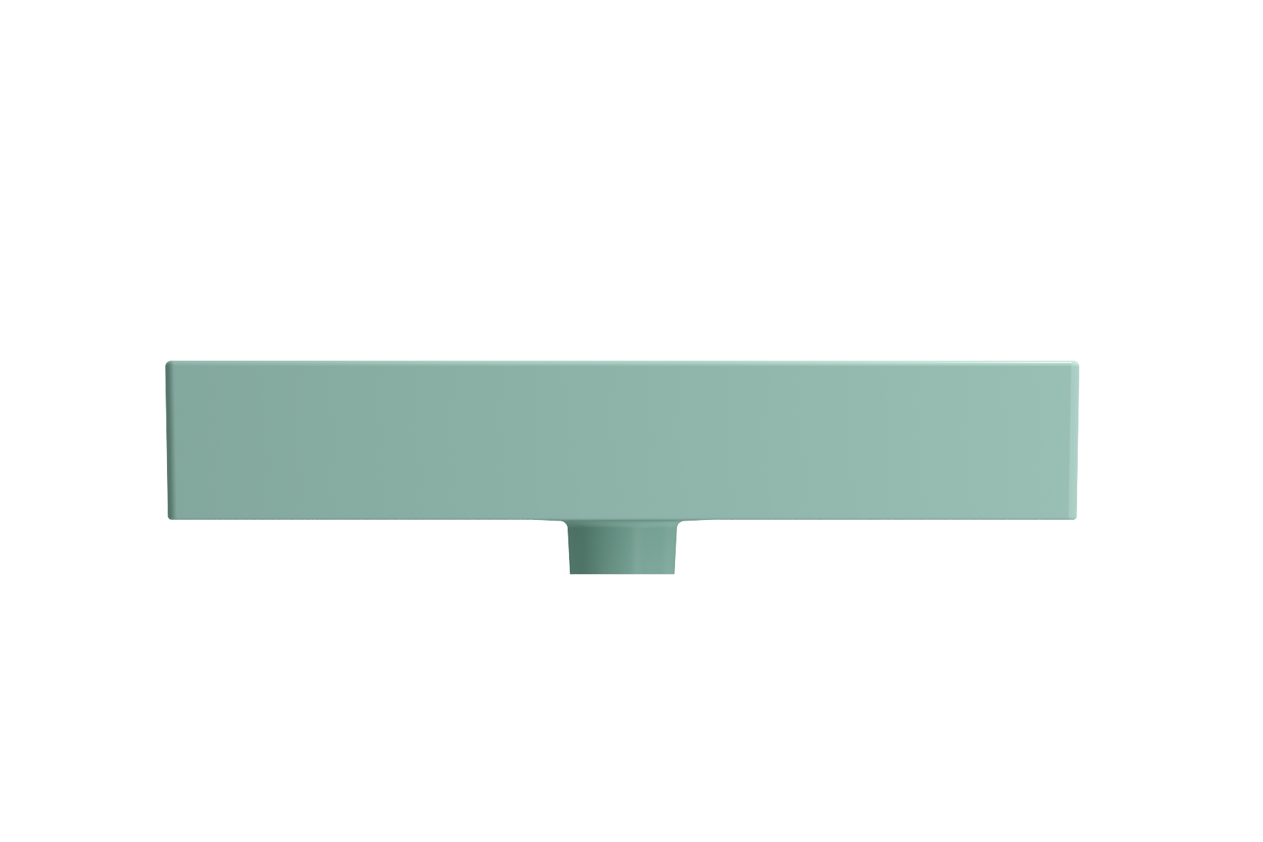 BOCCHI Milano 24" Rectangle Wallmount Fireclay Bathroom Sink, Matte Mint Green, Single Faucet Hole, 1376-033-0126