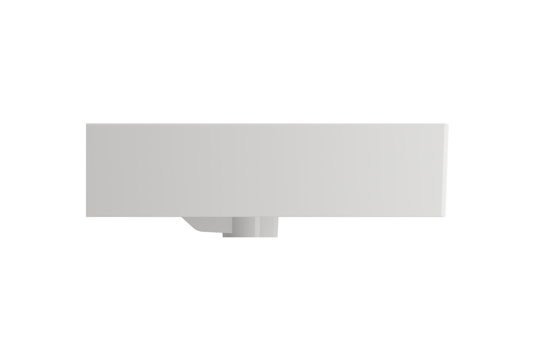 BOCCHI Milano 32" Rectangle Wallmount Fireclay Bathroom Sink, White, Single Faucet Hole, 1377-001-0126