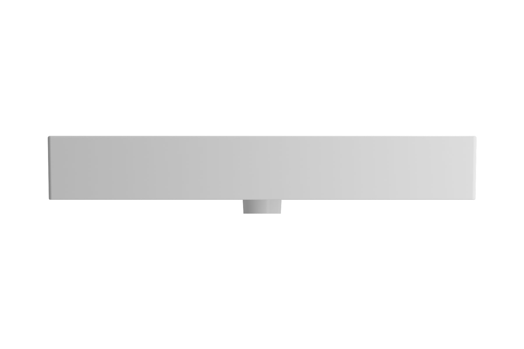 BOCCHI Milano 32" Rectangle Wallmount Fireclay Bathroom Sink, Matte White, Single Faucet Hole, 1377-002-0126