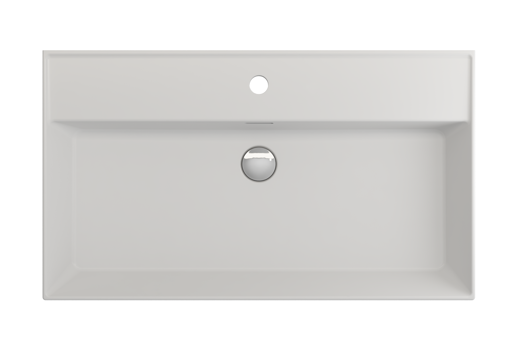 BOCCHI Milano 32" Rectangle Wallmount Fireclay Bathroom Sink, Matte White, Single Faucet Hole, 1377-002-0126