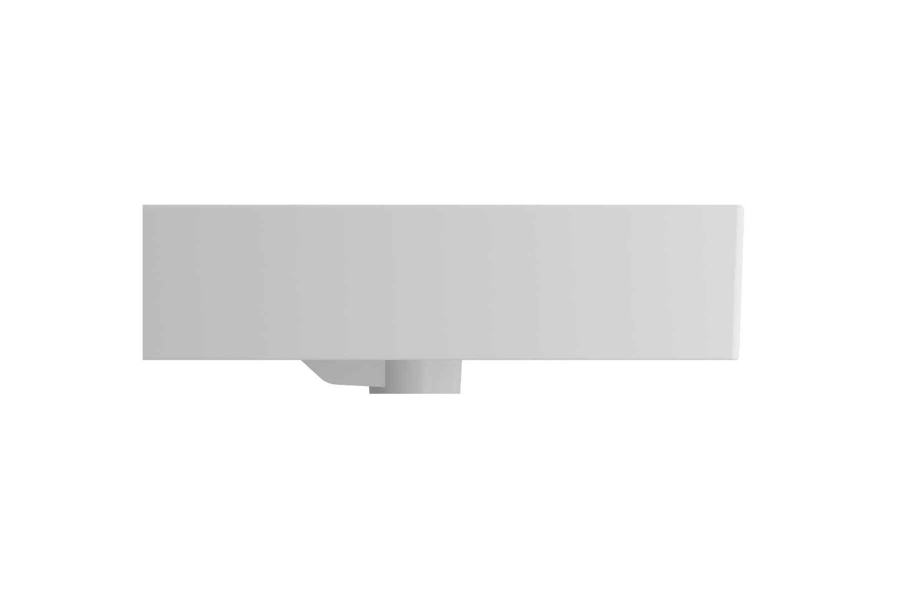 BOCCHI Milano 32" Rectangle Wallmount Fireclay Bathroom Sink, Matte White, 3 Faucet Hole, 1377-002-0127