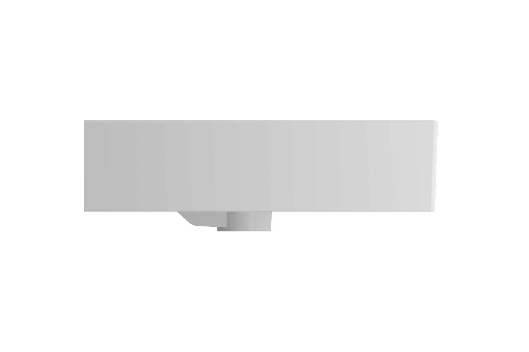 BOCCHI Milano 32" Rectangle Wallmount Fireclay Bathroom Sink, Matte White, 3 Faucet Hole, 1377-002-0127