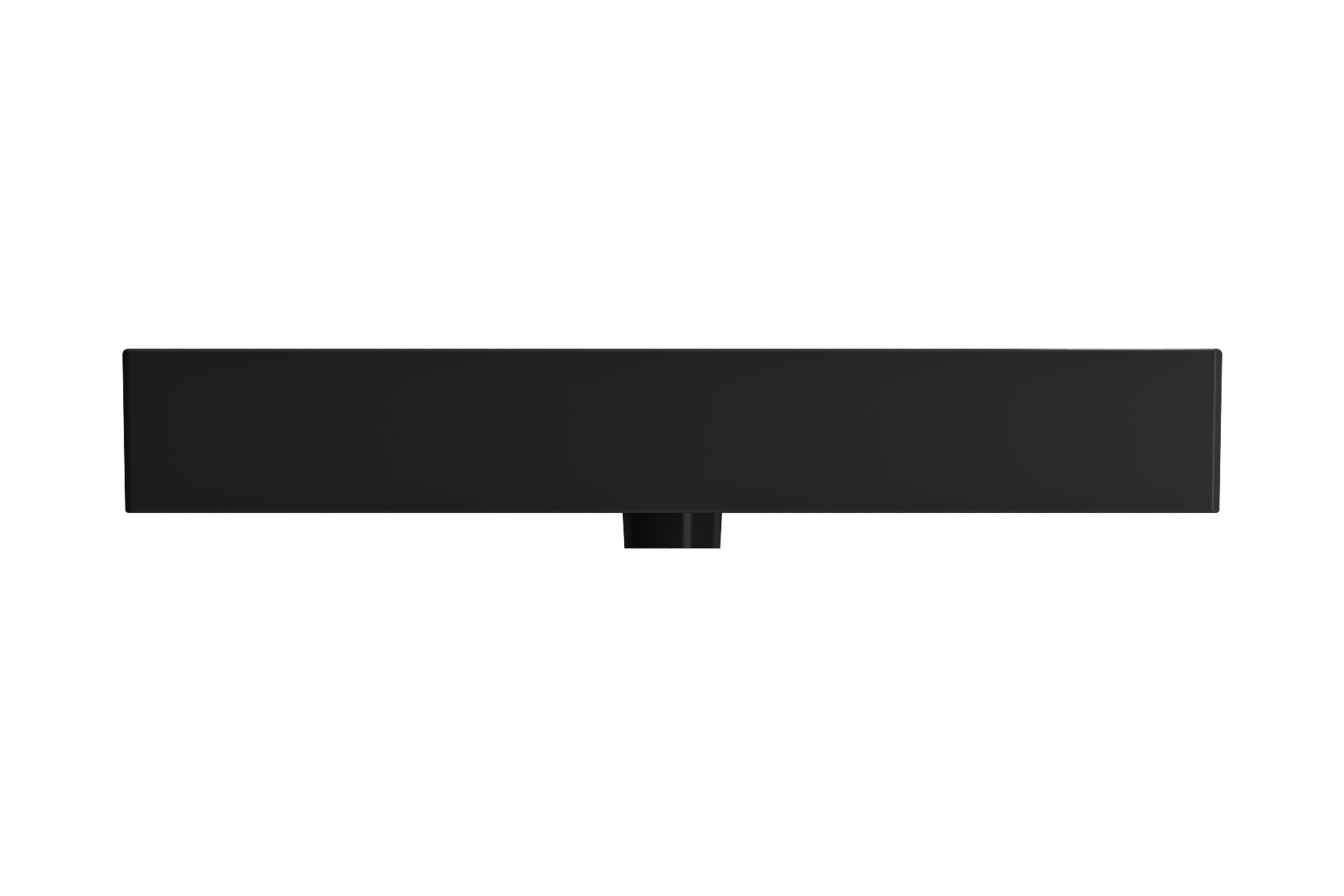 BOCCHI Milano 32" Rectangle Wallmount Fireclay Bathroom Sink, Matte Black, Single Faucet Hole, 1377-004-0126
