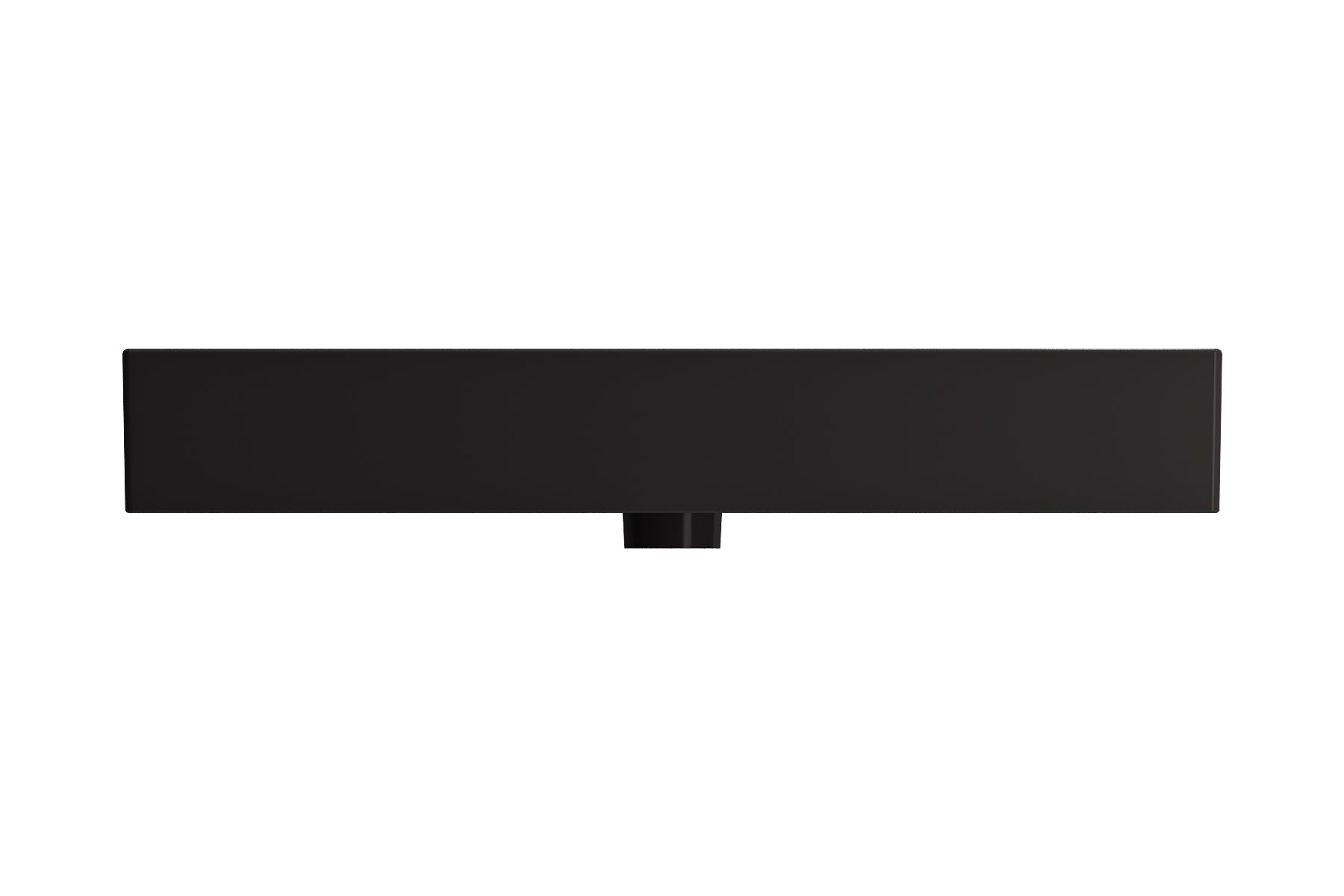 BOCCHI Milano 32" Rectangle Wallmount Fireclay Bathroom Sink, Matte Black, 3 Faucet Hole, 1377-004-0127