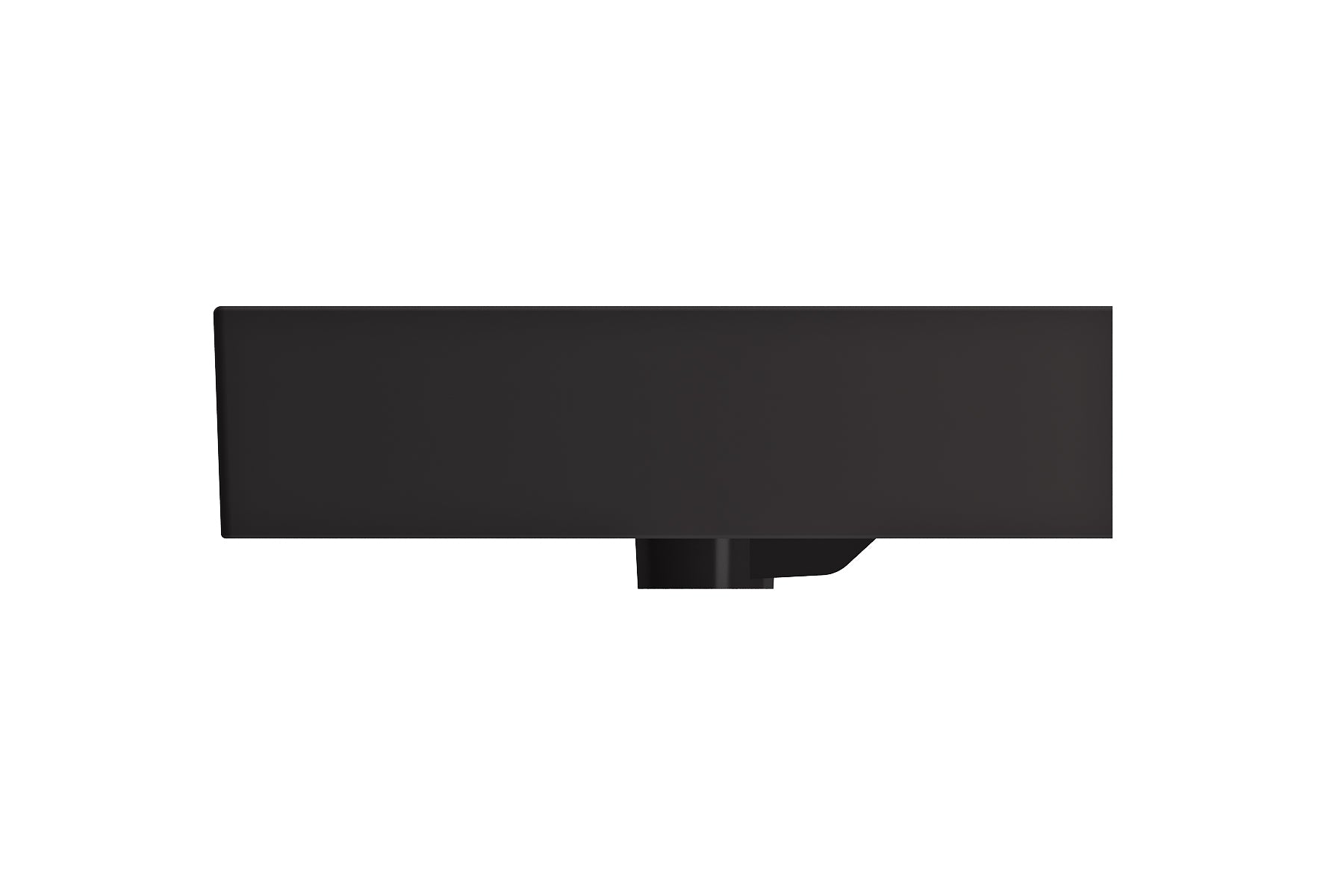 BOCCHI Milano 32" Rectangle Wallmount Fireclay Bathroom Sink, Matte Black, 3 Faucet Hole, 1377-004-0127