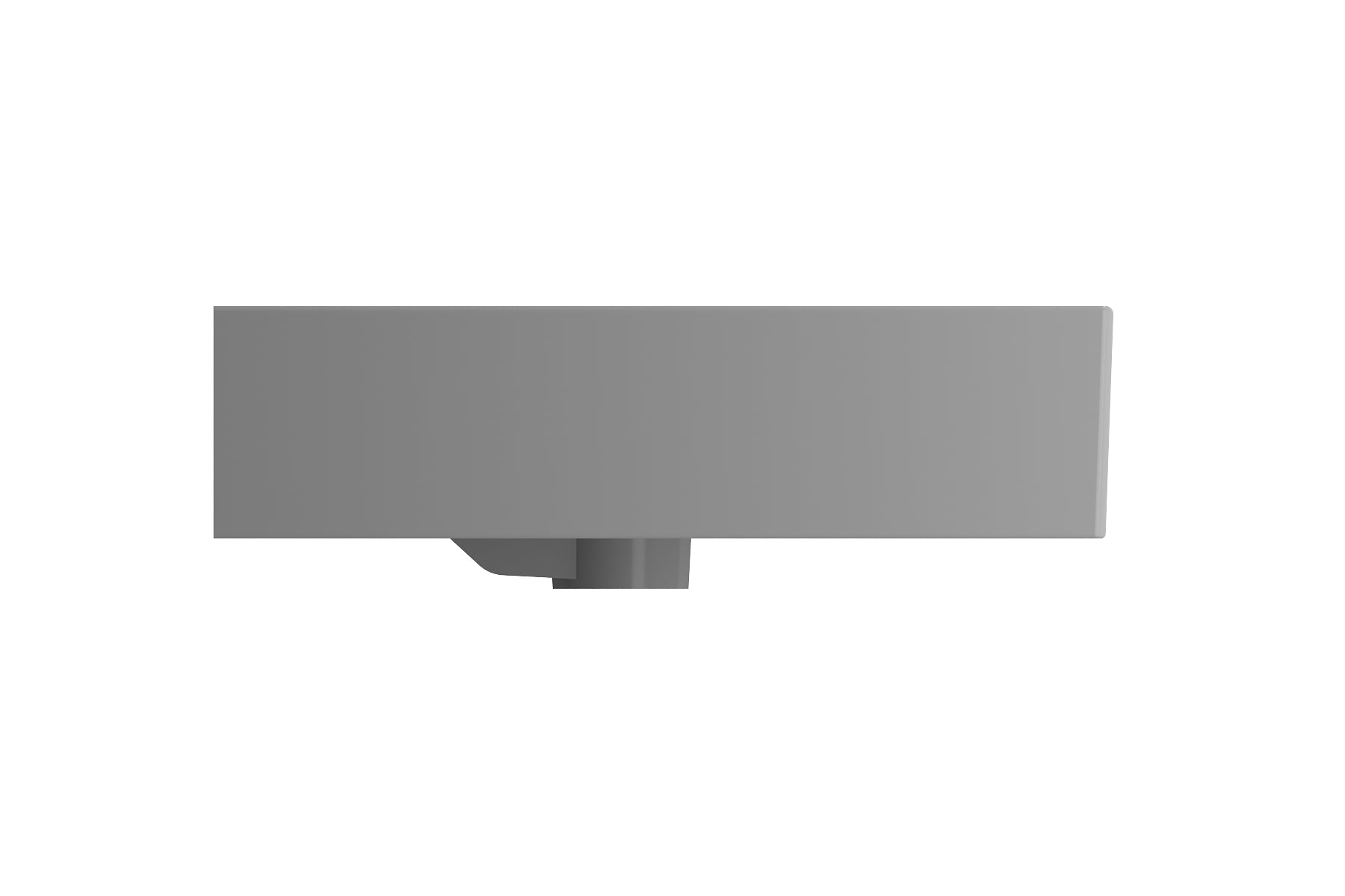 BOCCHI Milano 32" Rectangle Wallmount Fireclay Bathroom Sink, Matte Gray, 3 Faucet Hole, 1377-006-0127