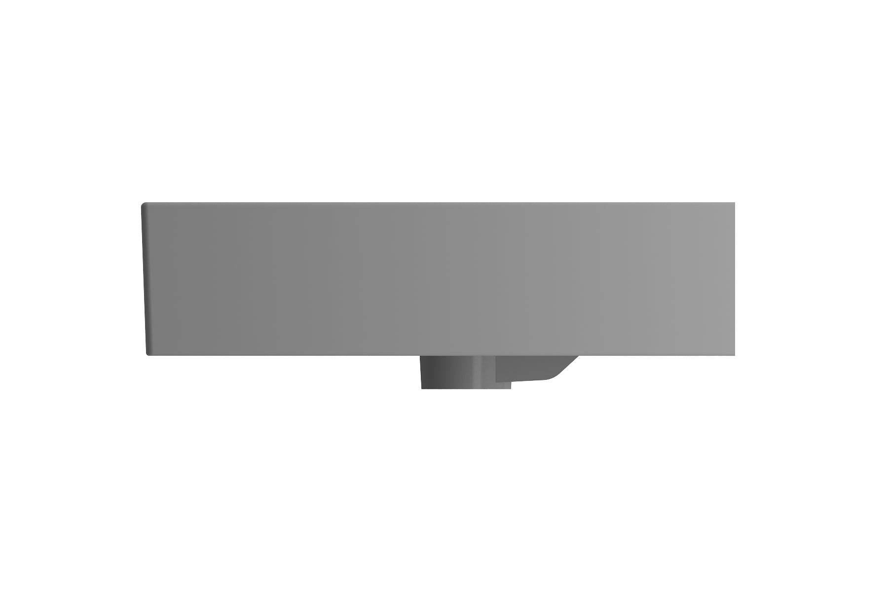 BOCCHI Milano 32" Rectangle Wallmount Fireclay Bathroom Sink, Matte Gray, 3 Faucet Hole, 1377-006-0127