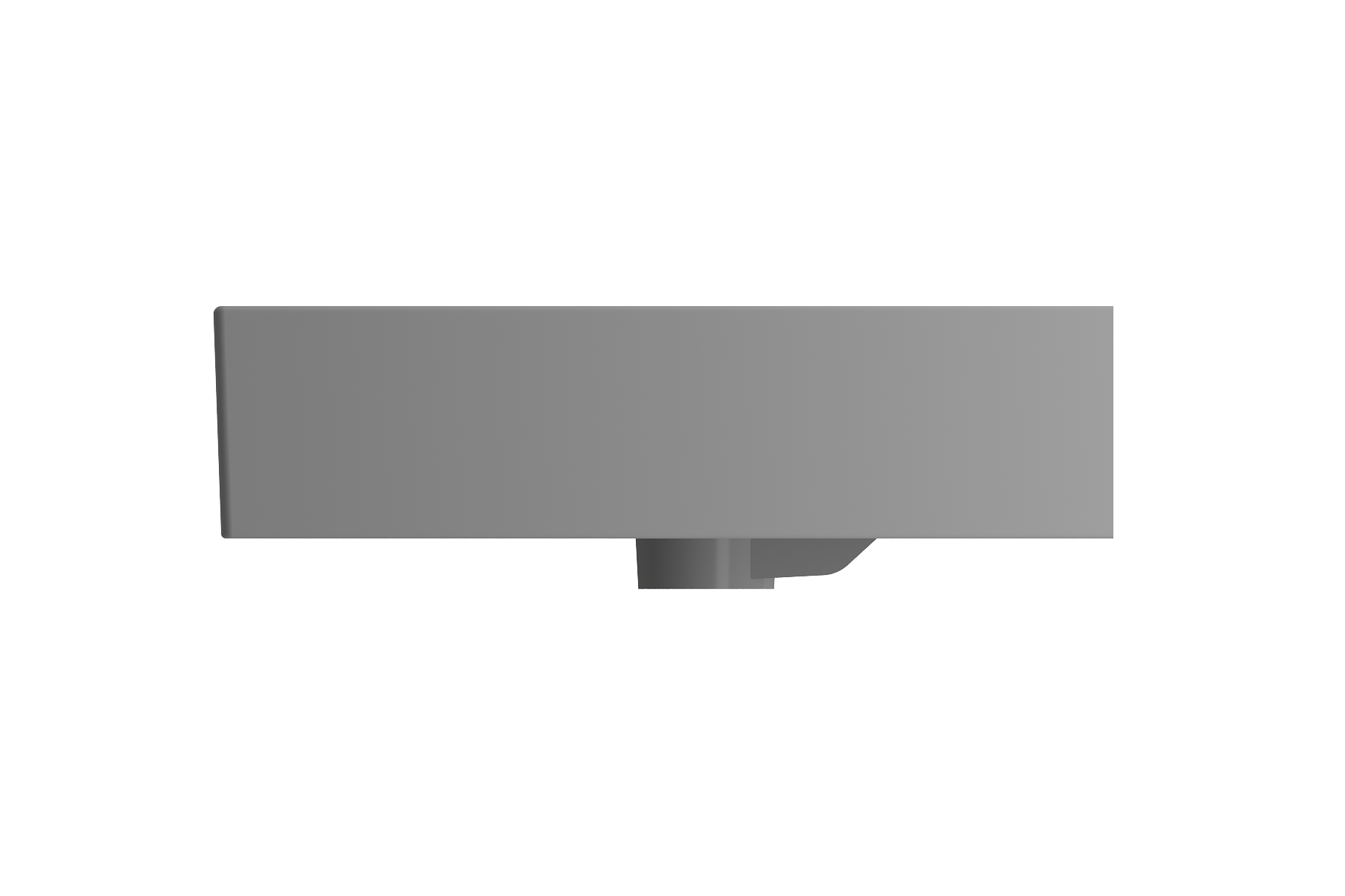 BOCCHI Milano 32" Rectangle Wallmount Fireclay Bathroom Sink, Matte Gray, 3 Faucet Hole, 1377-006-0127