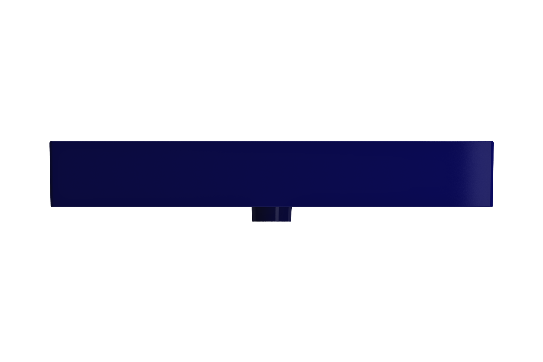 BOCCHI Milano 32" Rectangle Wallmount Fireclay Bathroom Sink, Sapphire Blue, 3 Faucet Hole, 1377-010-0127