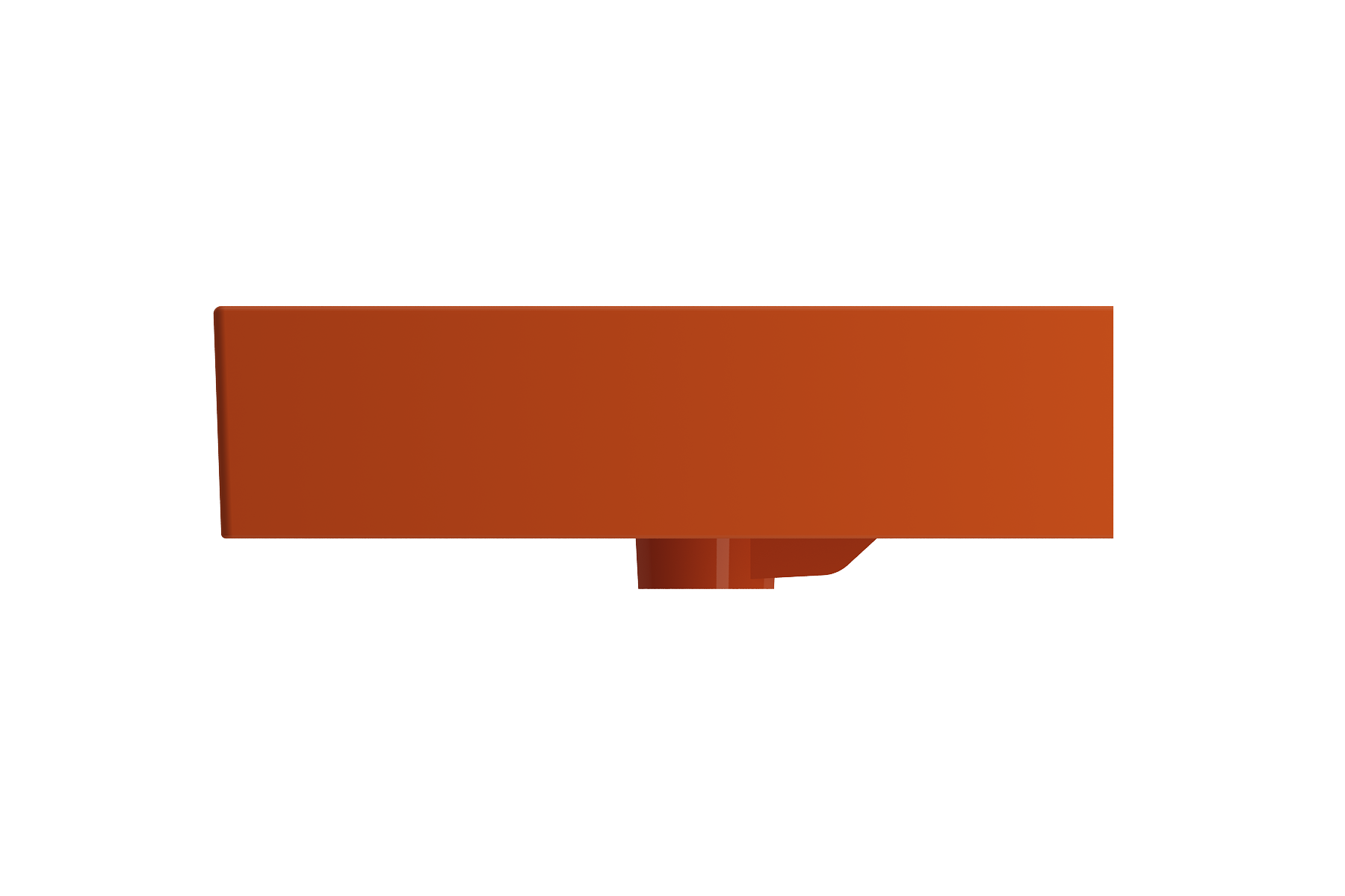BOCCHI Milano 32" Rectangle Wallmount Fireclay Bathroom Sink, Orange, 3 Faucet Hole, 1377-012-0127
