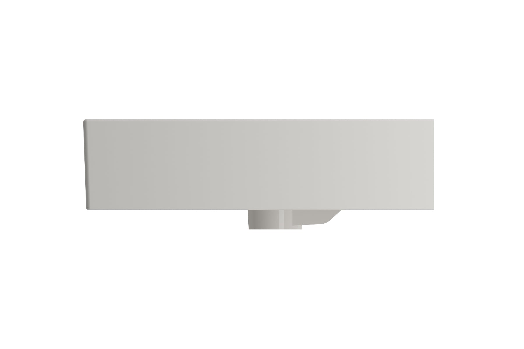 BOCCHI Milano 32" Rectangle Wallmount Fireclay Bathroom Sink, Biscuit, 3 Faucet Hole, 1377-014-0127