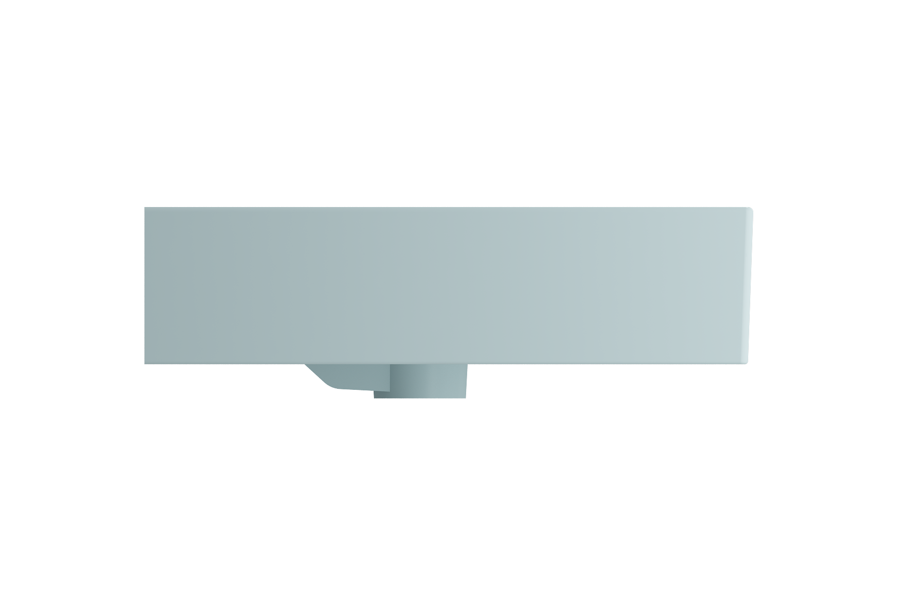 BOCCHI Milano 32" Rectangle Wallmount Fireclay Bathroom Sink, Matte Ice Blue, Single Faucet Hole, 1377-029-0126