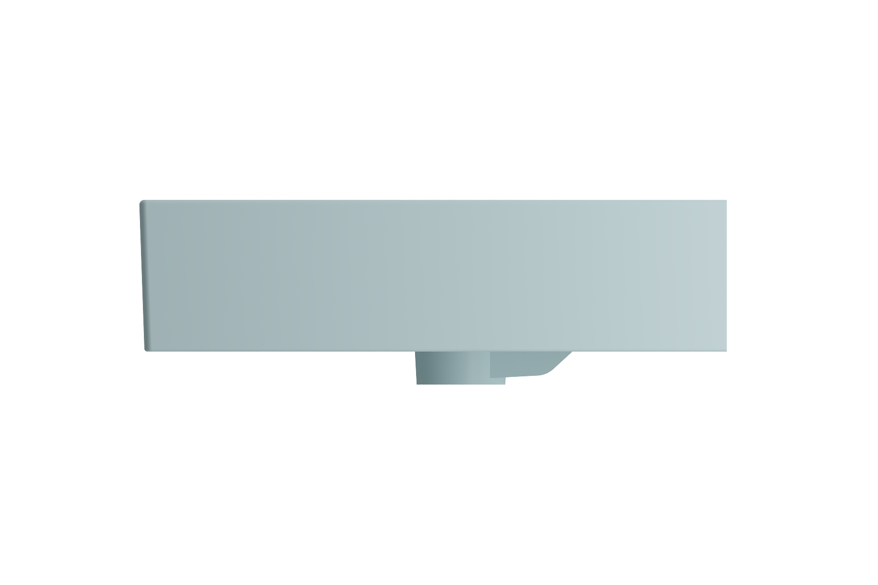 BOCCHI Milano 32" Rectangle Wallmount Fireclay Bathroom Sink, Matte Ice Blue, Single Faucet Hole, 1377-029-0126