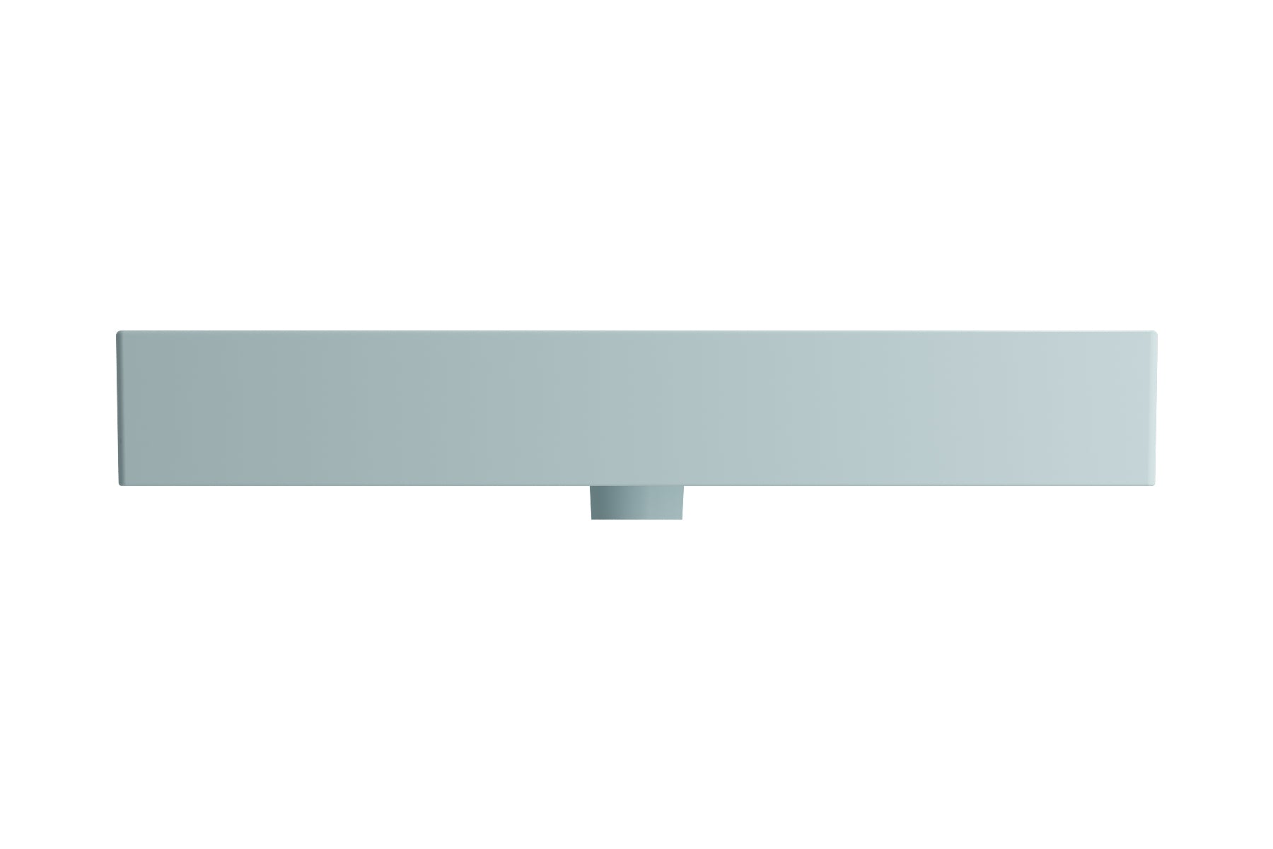 BOCCHI Milano 32" Rectangle Wallmount Fireclay Bathroom Sink, Matte Ice Blue, 3 Faucet Hole, 1377-029-0127