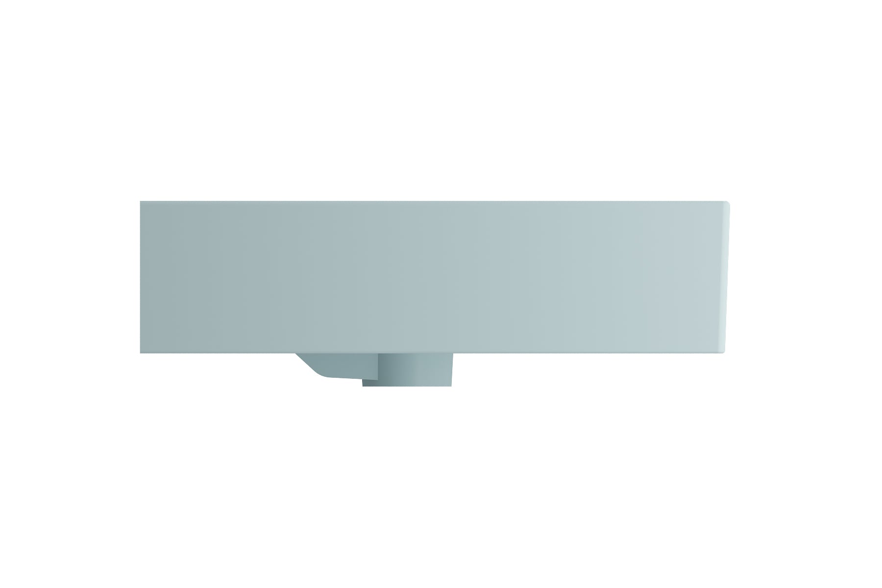 BOCCHI Milano 32" Rectangle Wallmount Fireclay Bathroom Sink, Matte Ice Blue, 3 Faucet Hole, 1377-029-0127