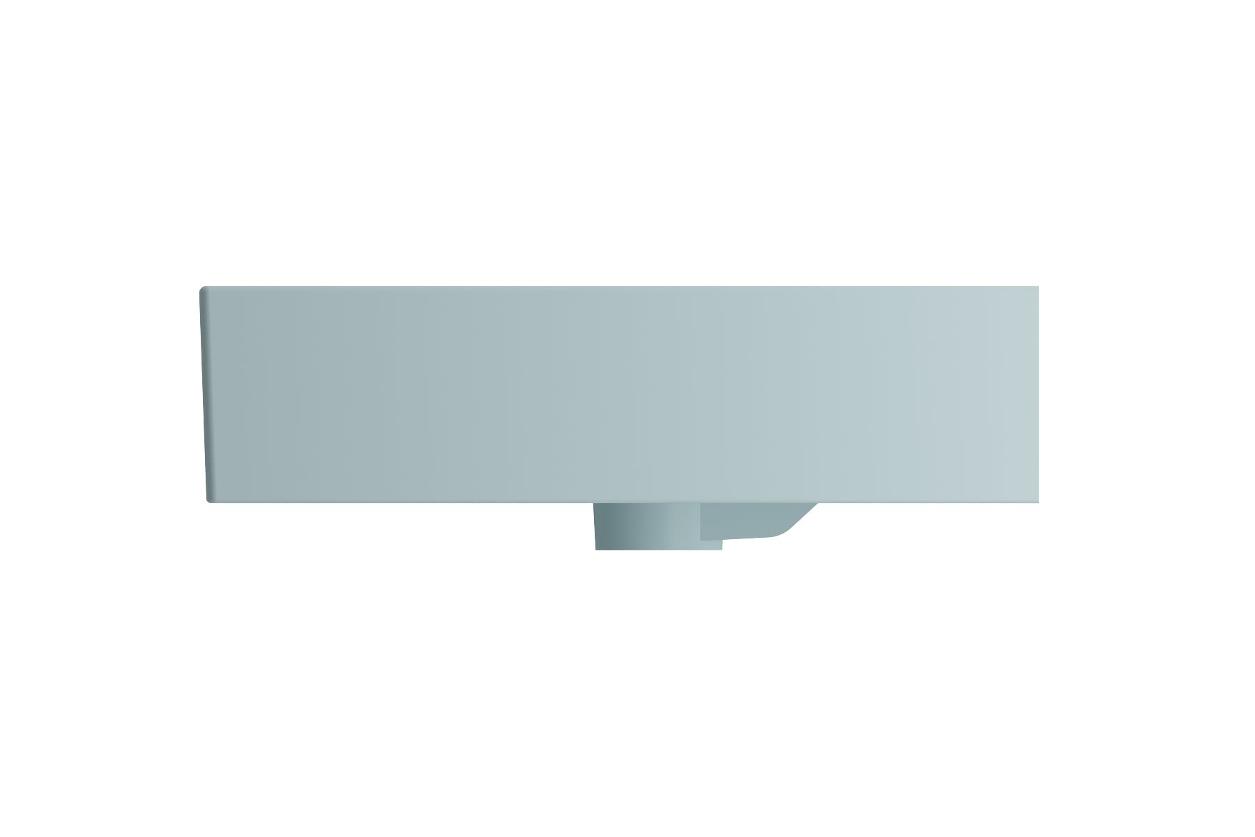 BOCCHI Milano 32" Rectangle Wallmount Fireclay Bathroom Sink, Matte Ice Blue, 3 Faucet Hole, 1377-029-0127