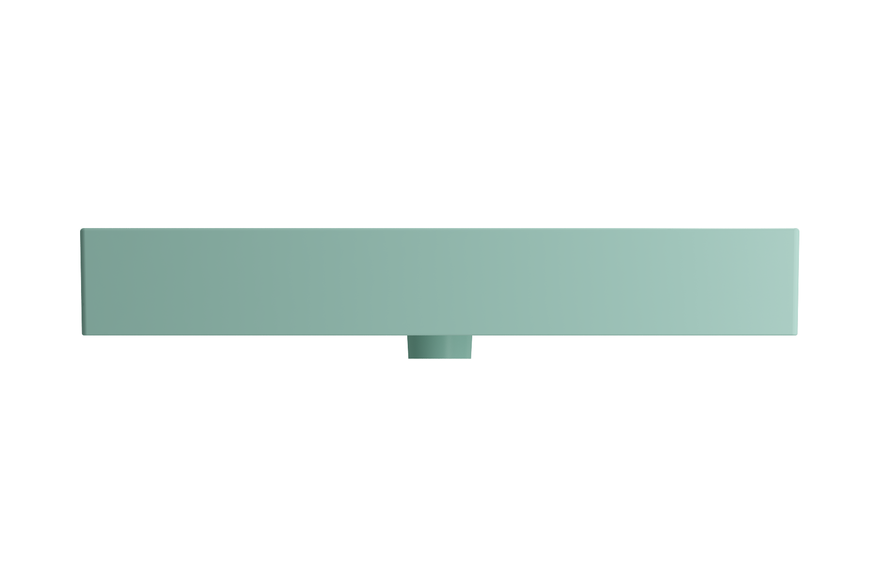BOCCHI Milano 32" Rectangle Wallmount Fireclay Bathroom Sink, Matte Mint Green, Single Faucet Hole, 1377-033-0126