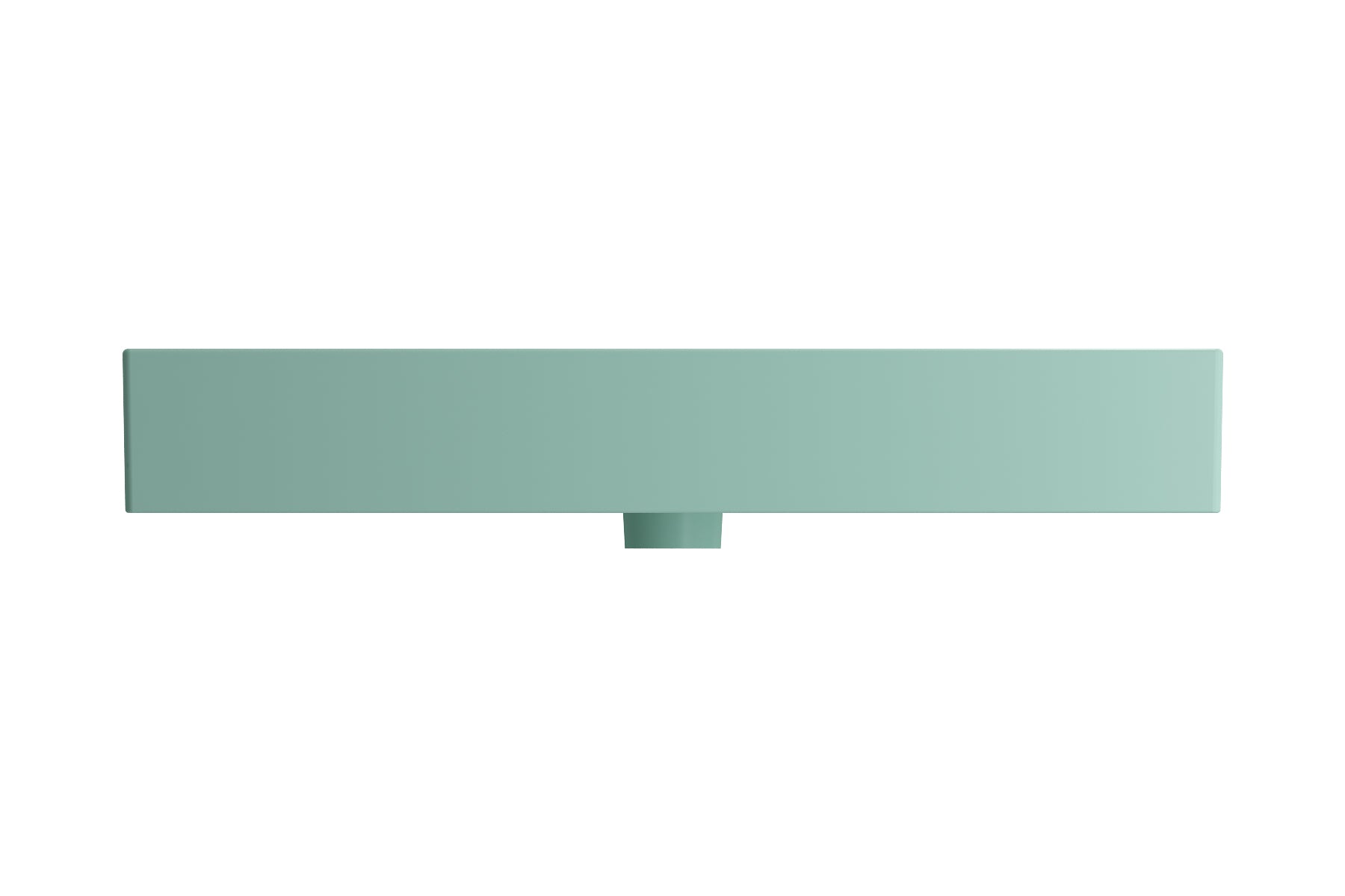 BOCCHI Milano 32" Rectangle Wallmount Fireclay Bathroom Sink, Matte Mint Green, 3 Faucet Hole, 1377-033-0127