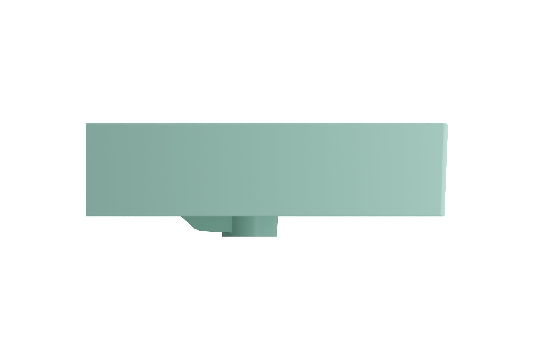 BOCCHI Milano 32" Rectangle Wallmount Fireclay Bathroom Sink, Matte Mint Green, 3 Faucet Hole, 1377-033-0127