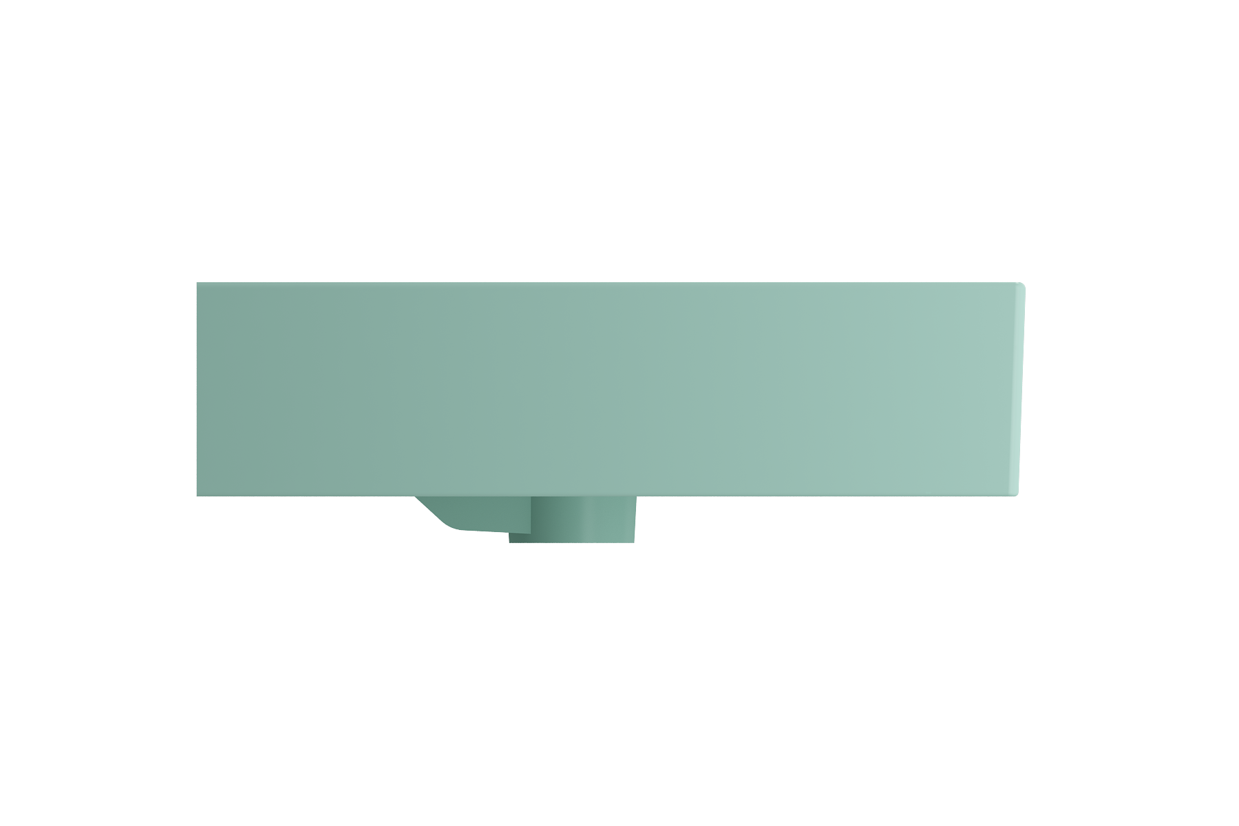 BOCCHI Milano 32" Rectangle Wallmount Fireclay Bathroom Sink, Matte Mint Green, 3 Faucet Hole, 1377-033-0127