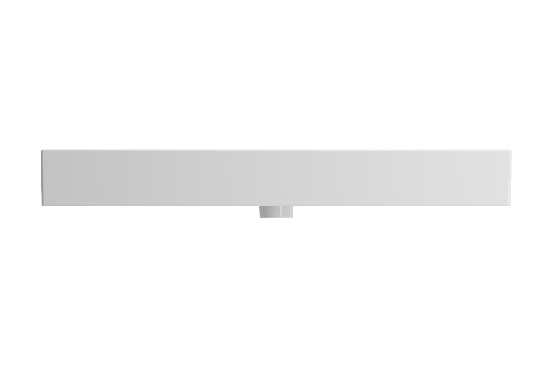 Alternate Image for BOCCHI Milano 40" Rectangle Wallmount Fireclay Bathroom Sink, White, Single Faucet Hole, 1378-001-0126