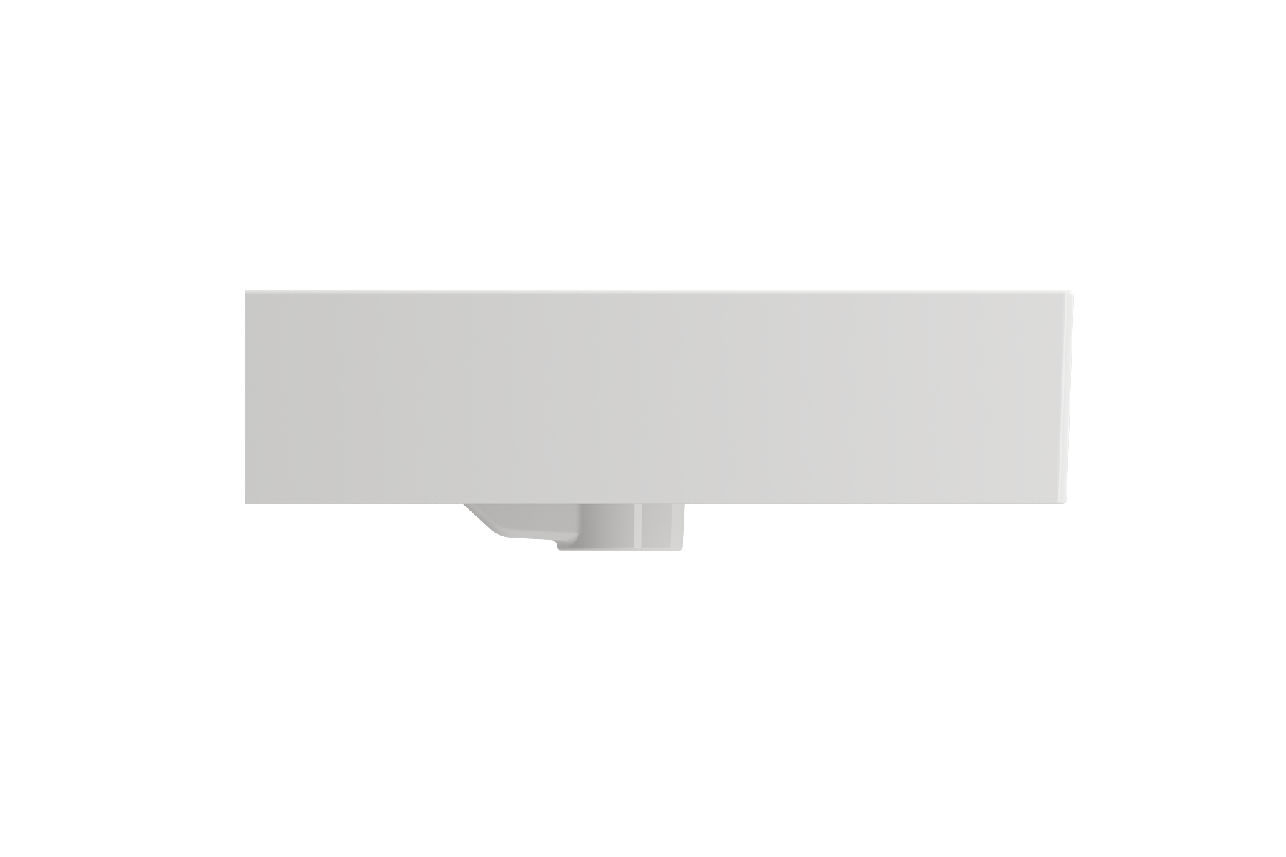 Alternate Image for BOCCHI Milano 40" Rectangle Wallmount Fireclay Bathroom Sink, White, Single Faucet Hole, 1378-001-0126