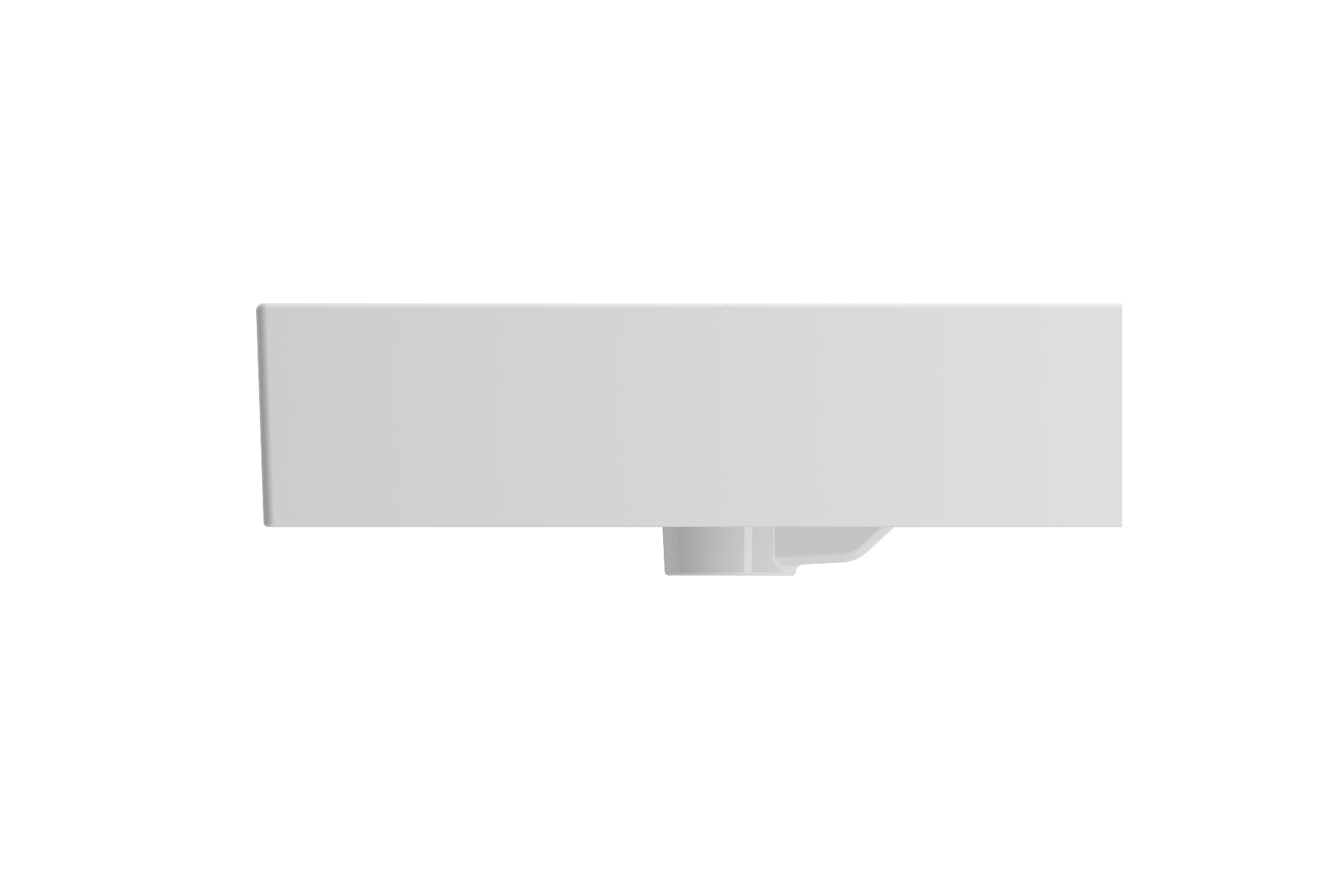 Alternate Image for BOCCHI Milano 40" Rectangle Wallmount Fireclay Bathroom Sink, White, Single Faucet Hole, 1378-001-0126