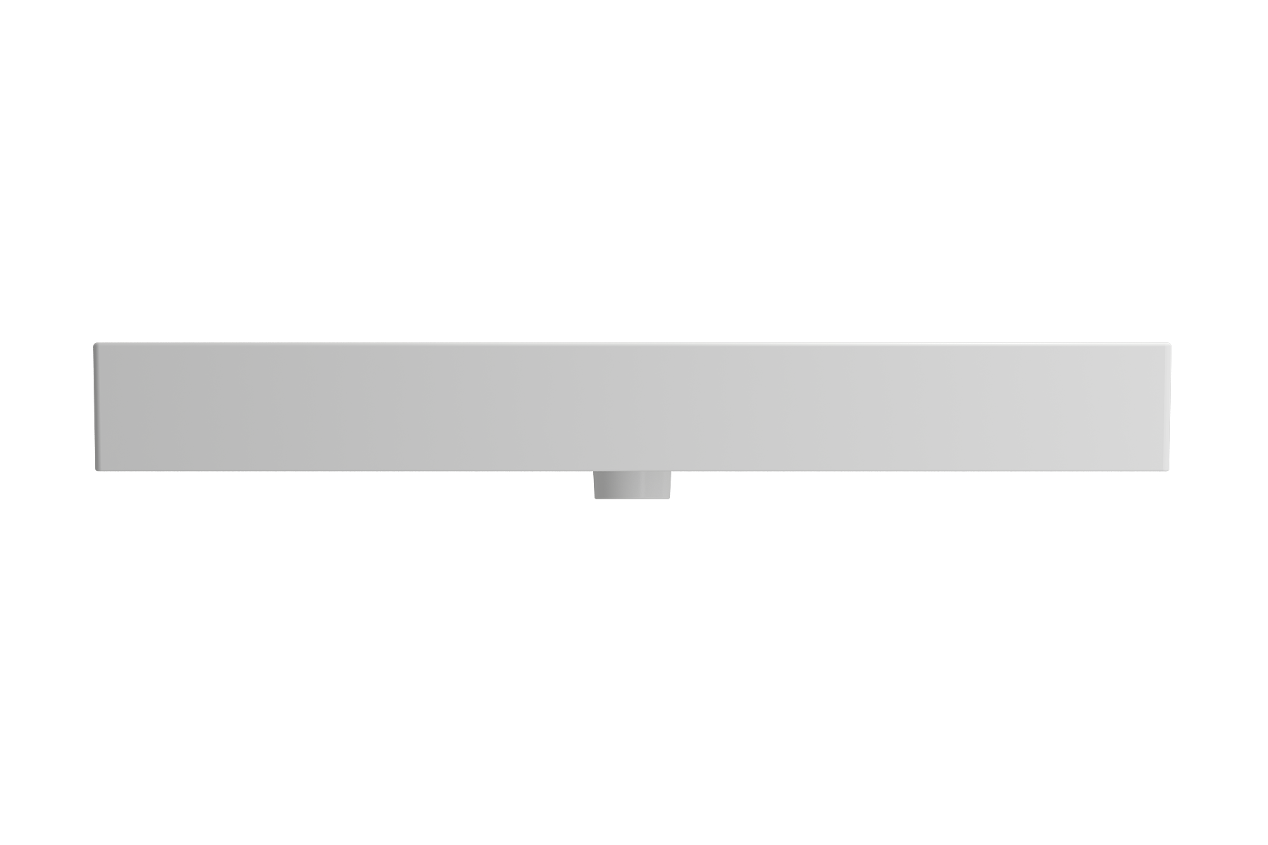 BOCCHI Milano 40" Rectangle Wallmount Fireclay Bathroom Sink, Matte White, 3 Faucet Hole, 1378-002-0127