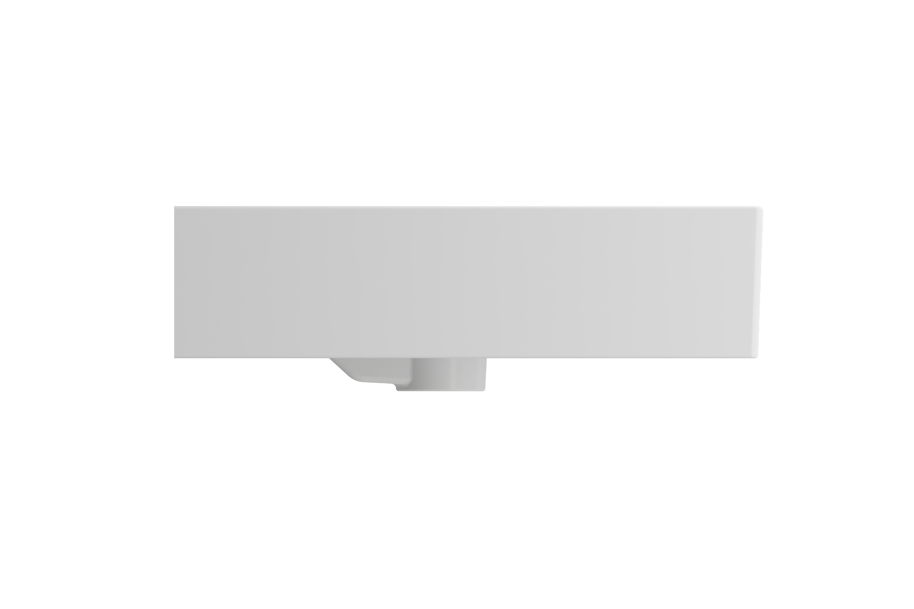 BOCCHI Milano 40" Rectangle Wallmount Fireclay Bathroom Sink, Matte White, 3 Faucet Hole, 1378-002-0127