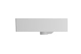 BOCCHI Milano 40" Rectangle Wallmount Fireclay Bathroom Sink, Matte White, 3 Faucet Hole, 1378-002-0127