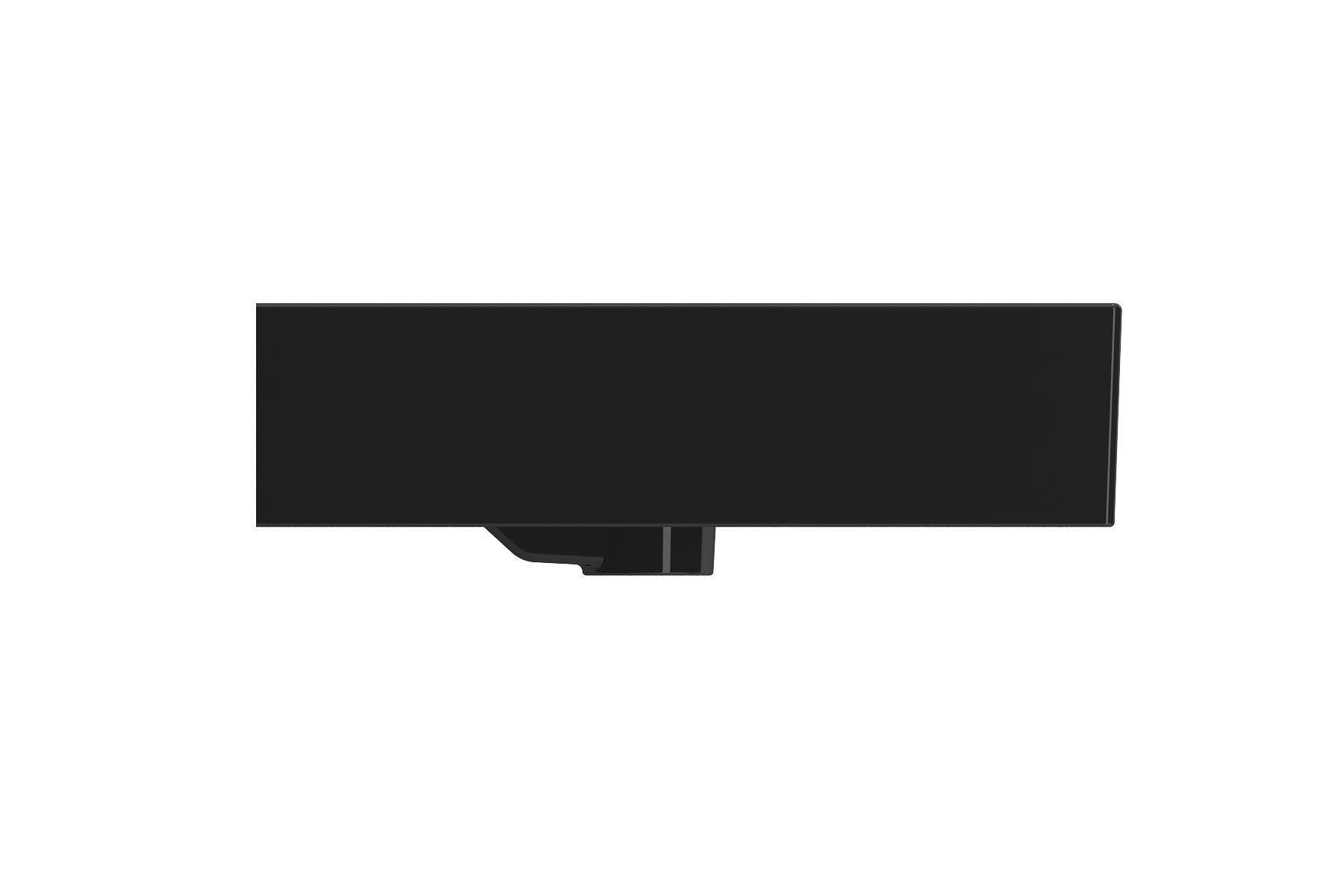 BOCCHI Milano 40" Rectangle Wallmount Fireclay Bathroom Sink, Black, 3 Faucet Hole, 1378-005-0127