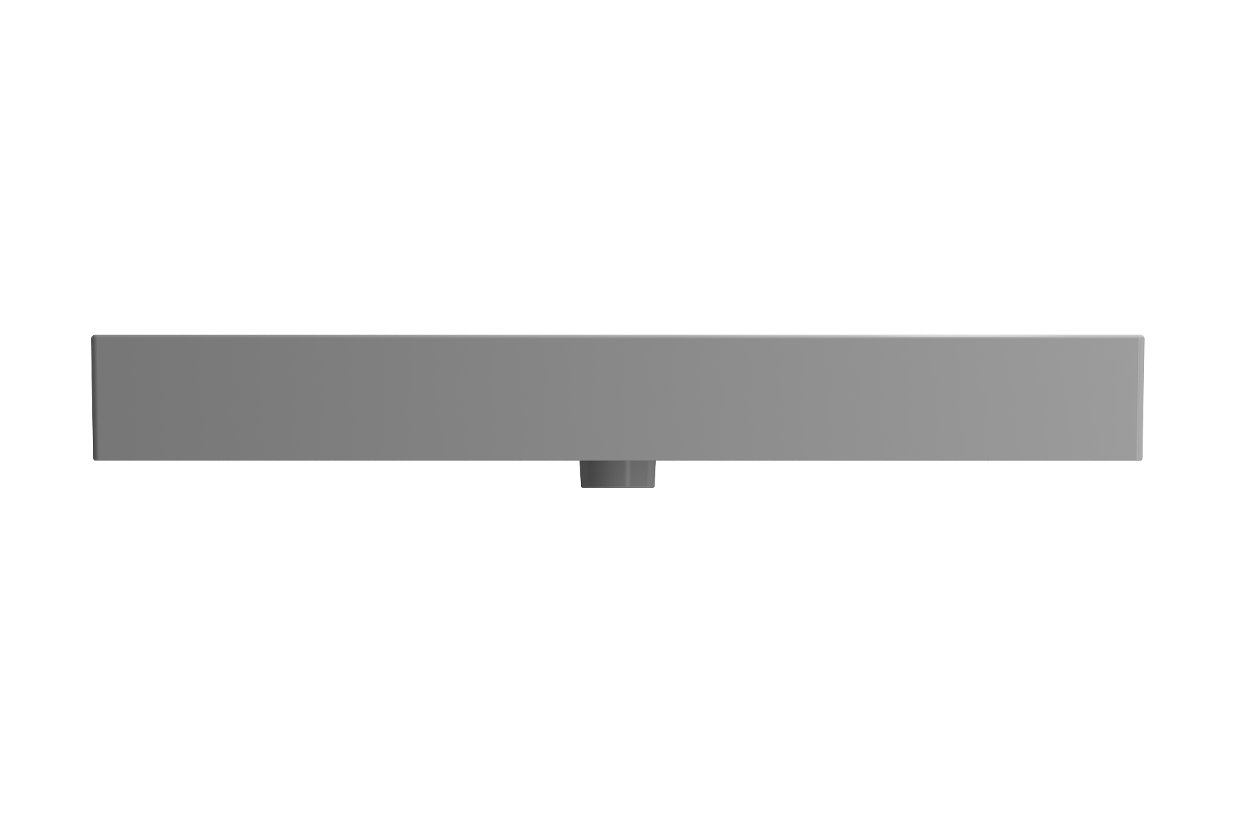 BOCCHI Milano 40" Rectangle Wallmount Fireclay Bathroom Sink, Matte Gray, 3 Faucet Hole, 1378-006-0127