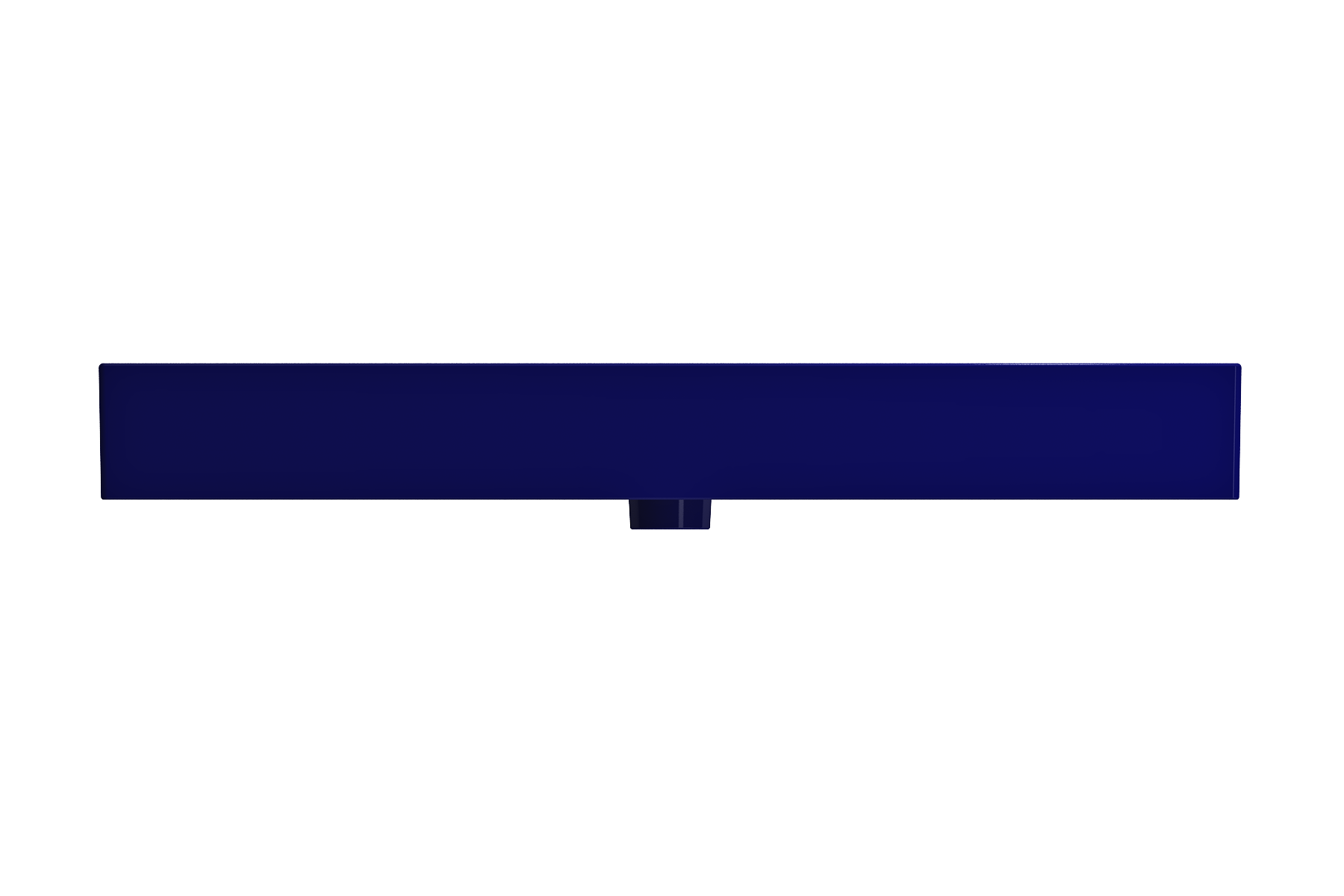 BOCCHI Milano 40" Rectangle Wallmount Fireclay Bathroom Sink, Sapphire Blue, 3 Faucet Hole, 1378-010-0127