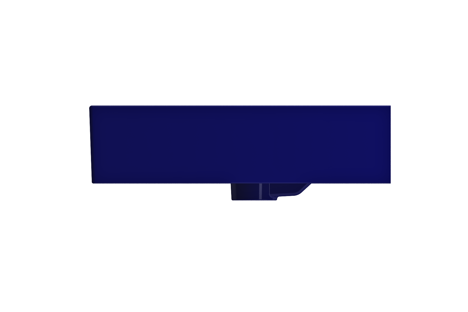 BOCCHI Milano 40" Rectangle Wallmount Fireclay Bathroom Sink, Sapphire Blue, 3 Faucet Hole, 1378-010-0127