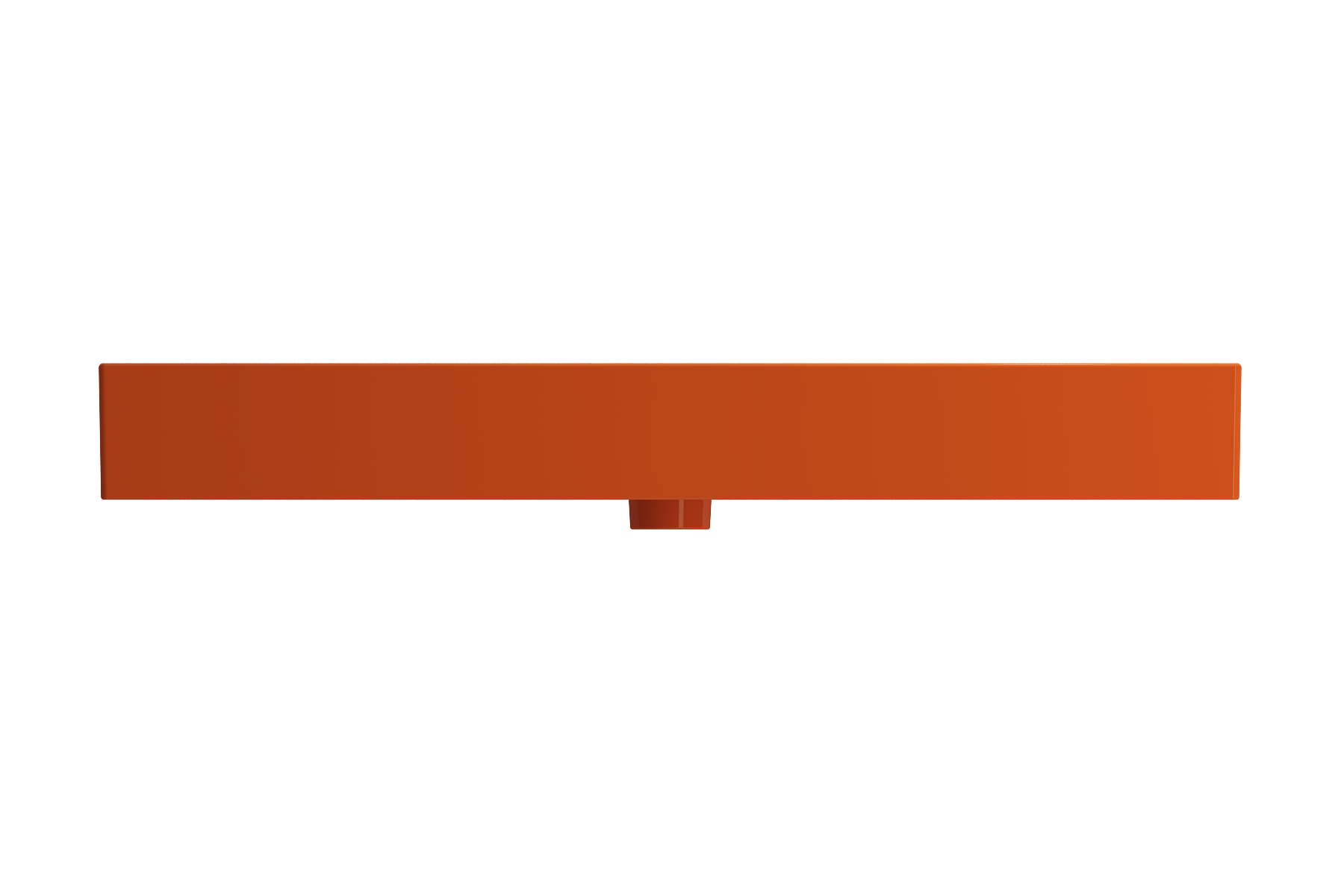 BOCCHI Milano 40" Rectangle Wallmount Fireclay Bathroom Sink, Orange, 3 Faucet Hole, 1378-012-0127