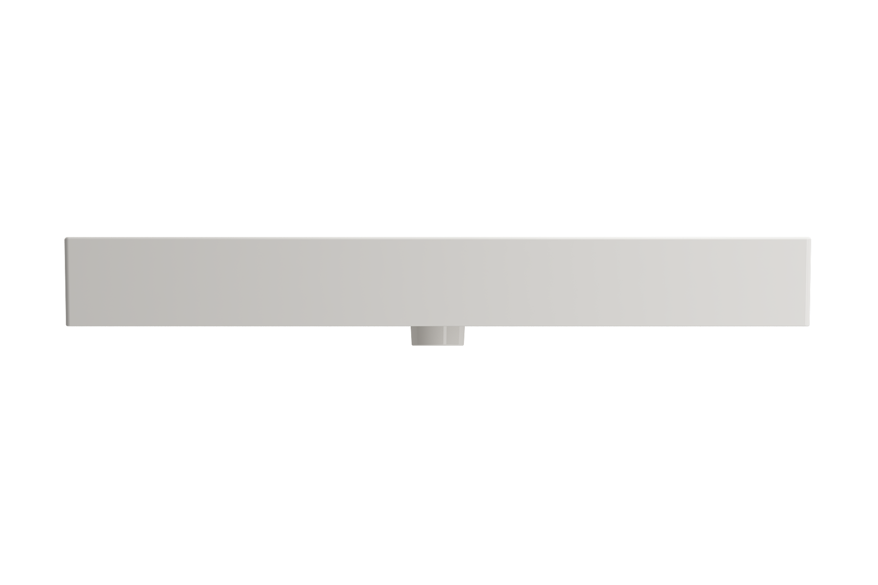 BOCCHI Milano 40" Rectangle Wallmount Fireclay Bathroom Sink, Biscuit, 3 Faucet Hole, 1378-014-0127