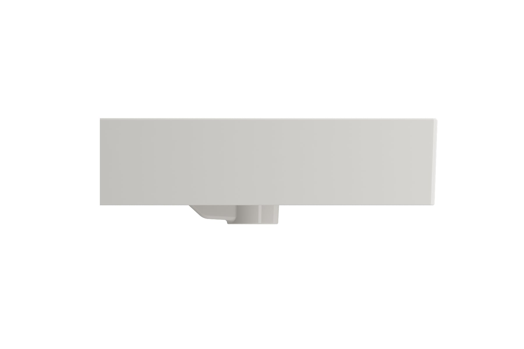 BOCCHI Milano 40" Rectangle Wallmount Fireclay Bathroom Sink, Biscuit, 3 Faucet Hole, 1378-014-0127