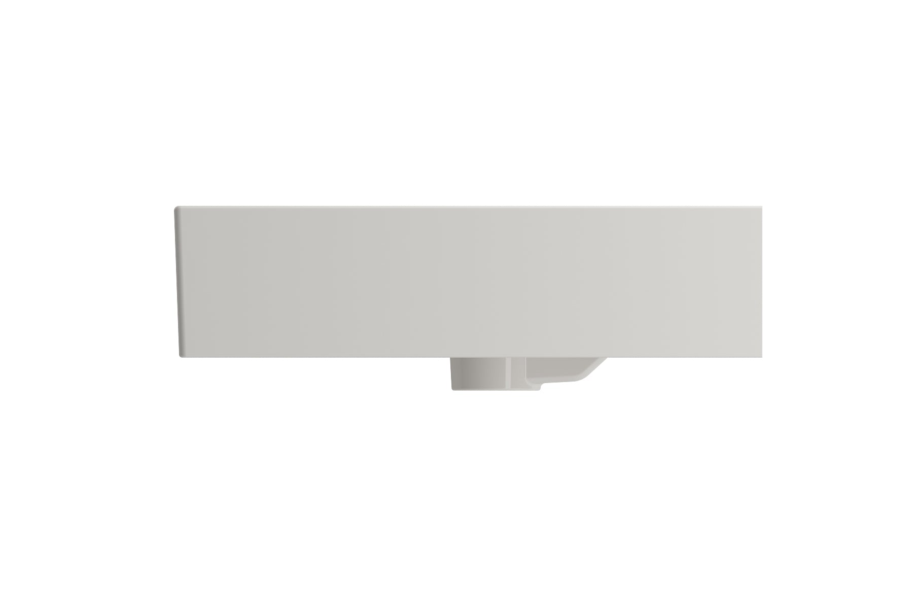 BOCCHI Milano 40" Rectangle Wallmount Fireclay Bathroom Sink, Biscuit, 3 Faucet Hole, 1378-014-0127