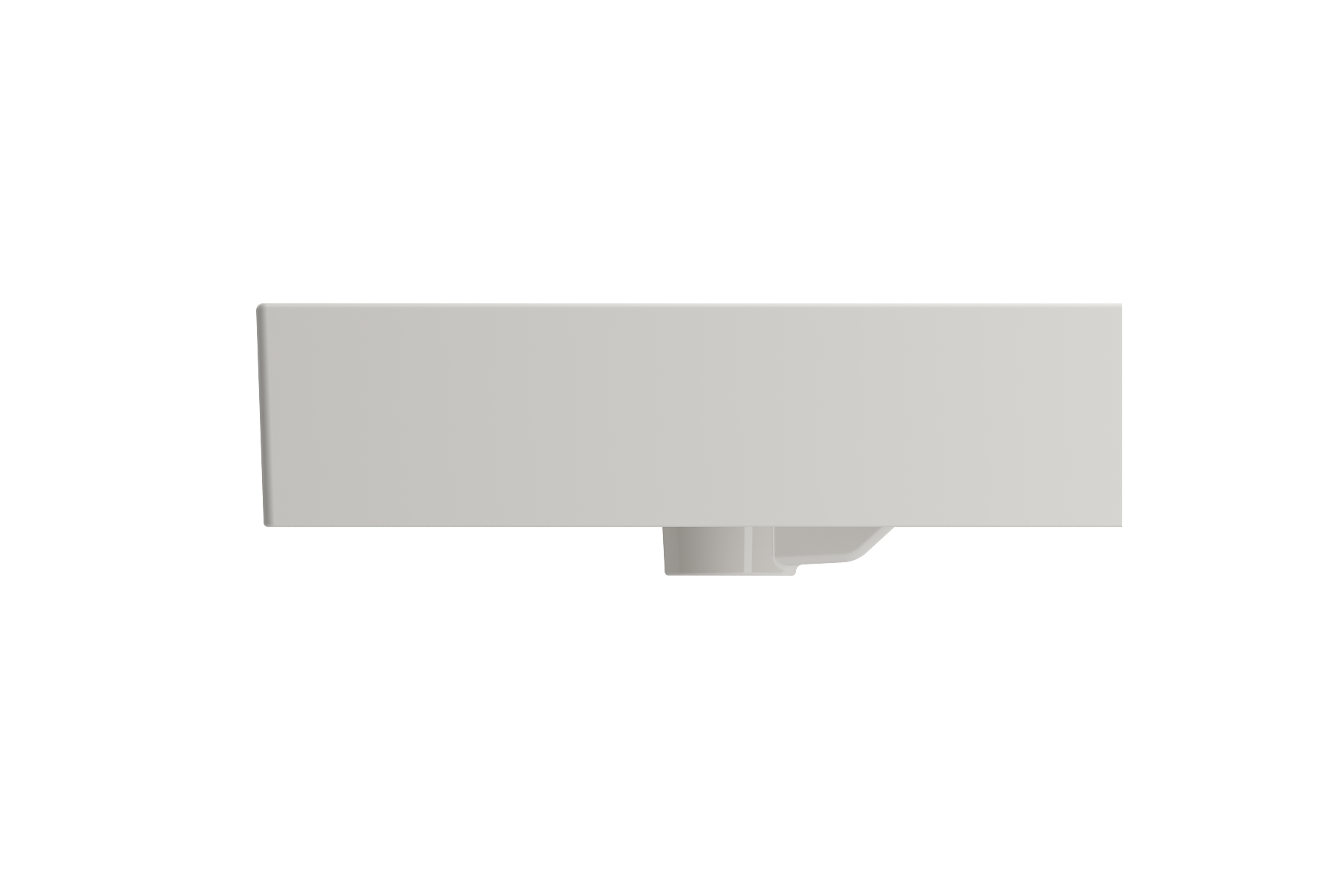 BOCCHI Milano 40" Rectangle Wallmount Fireclay Bathroom Sink, Biscuit, 3 Faucet Hole, 1378-014-0127