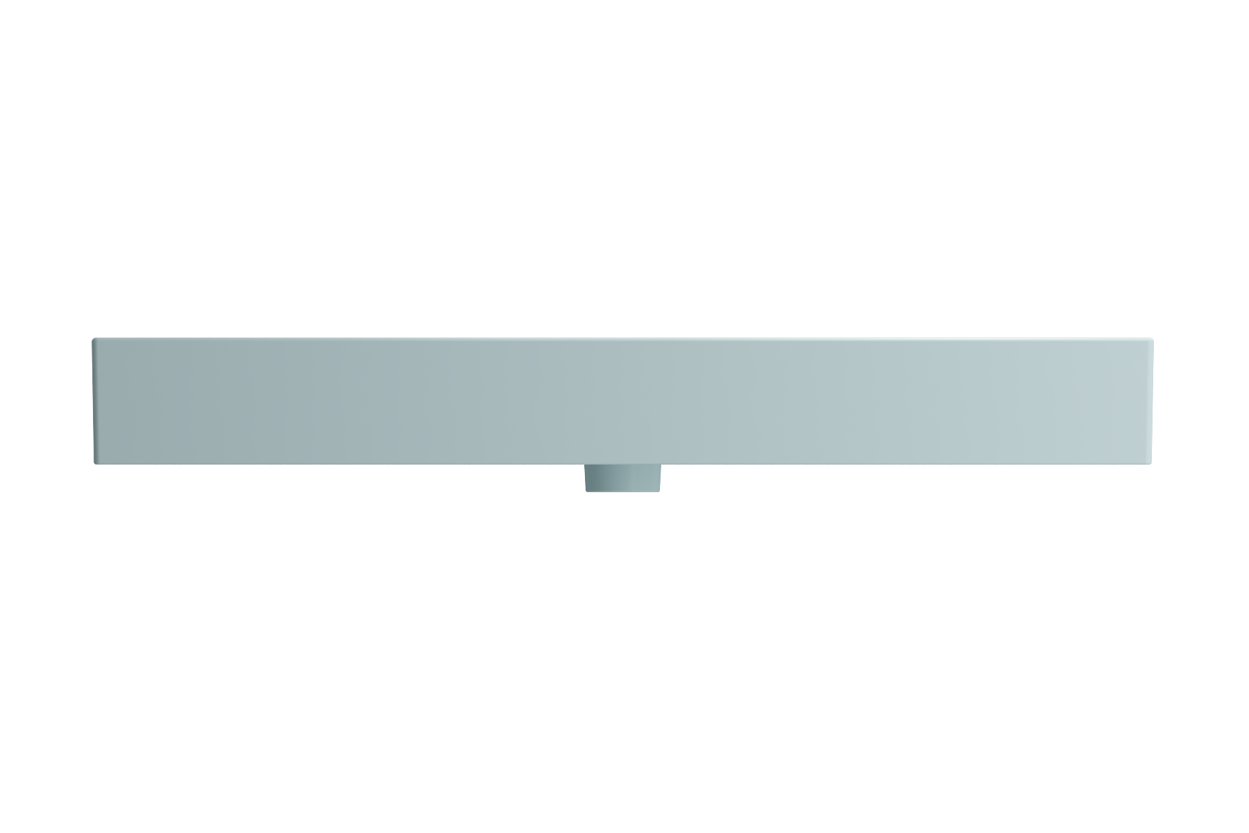 BOCCHI Milano 40" Rectangle Wallmount Fireclay Bathroom Sink, Matte Ice Blue, 3 Faucet Hole, 1378-029-0127