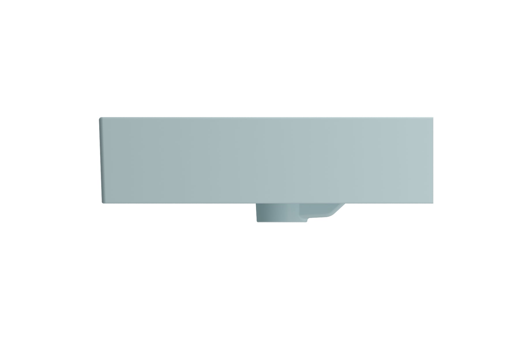 BOCCHI Milano 40" Rectangle Wallmount Fireclay Bathroom Sink, Matte Ice Blue, 3 Faucet Hole, 1378-029-0127