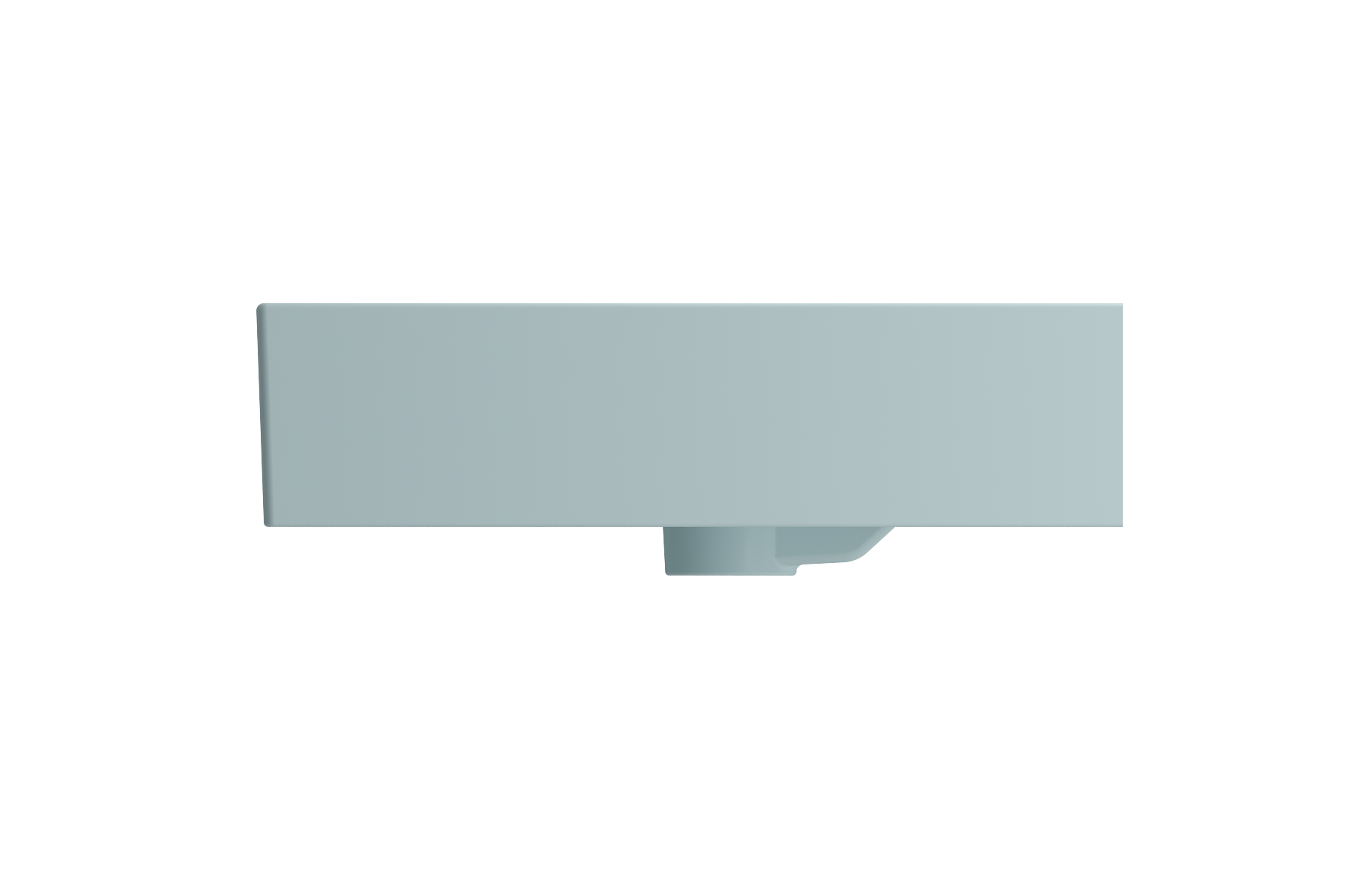 BOCCHI Milano 40" Rectangle Wallmount Fireclay Bathroom Sink, Matte Ice Blue, 3 Faucet Hole, 1378-029-0127