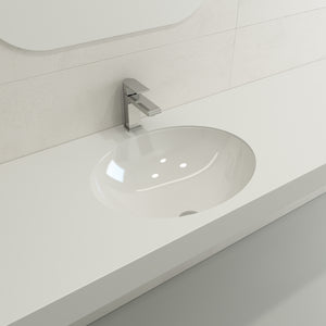 Alternate Image for BOCCHI Parma 22" Oval Undermount Fireclay Bathroom Sink, White, 1384-001-0125