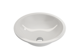 BOCCHI Parma 22" Oval Undermount Fireclay Bathroom Sink, White, 1384-001-0125
