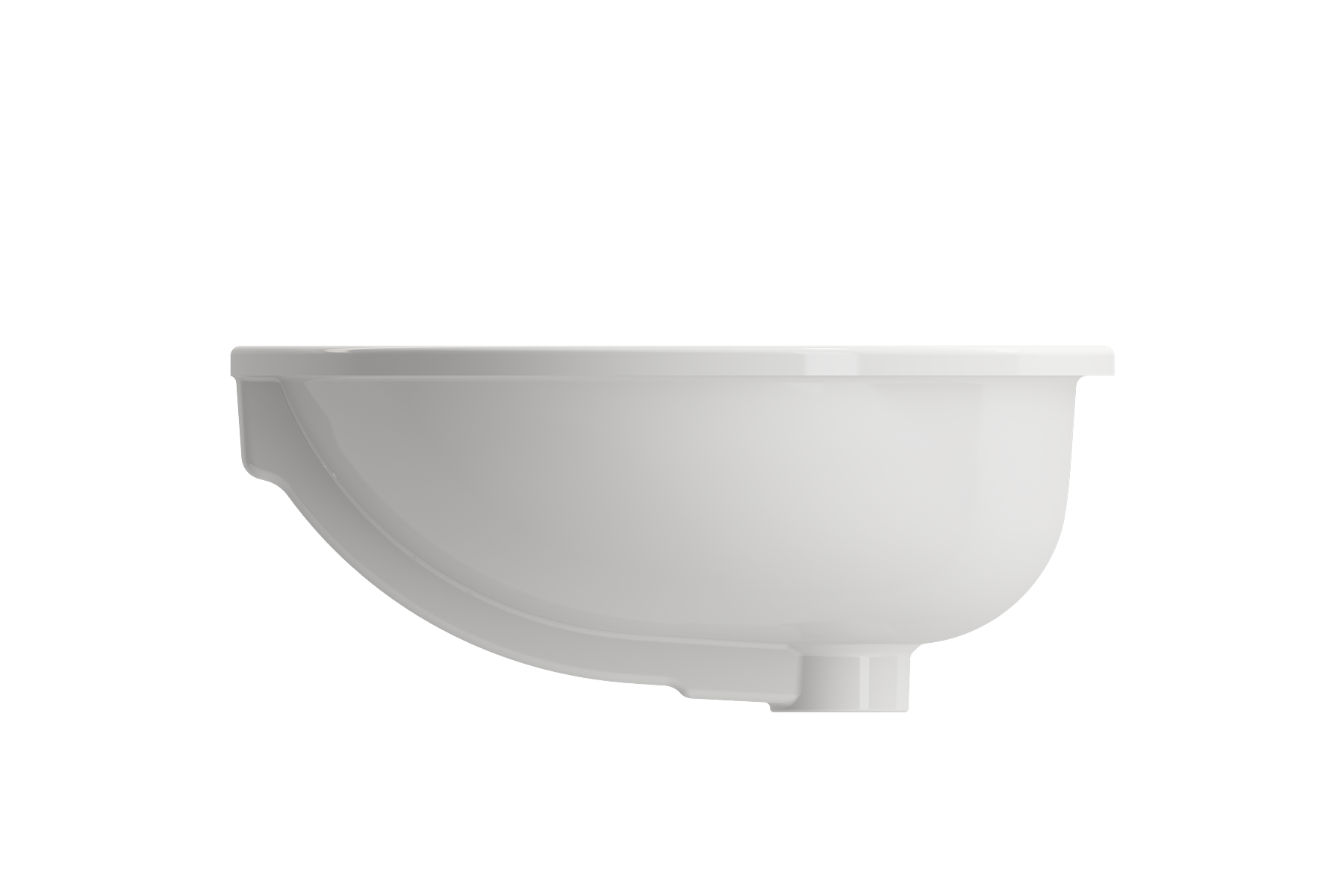 BOCCHI Parma 22" Oval Undermount Fireclay Bathroom Sink, White, 1384-001-0125