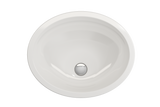 BOCCHI Parma 22" Oval Undermount Fireclay Bathroom Sink, White, 1384-001-0125