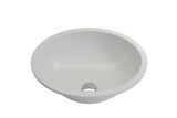 BOCCHI Parma 22" Oval Undermount Fireclay Bathroom Sink, Matte White, 1384-002-0125