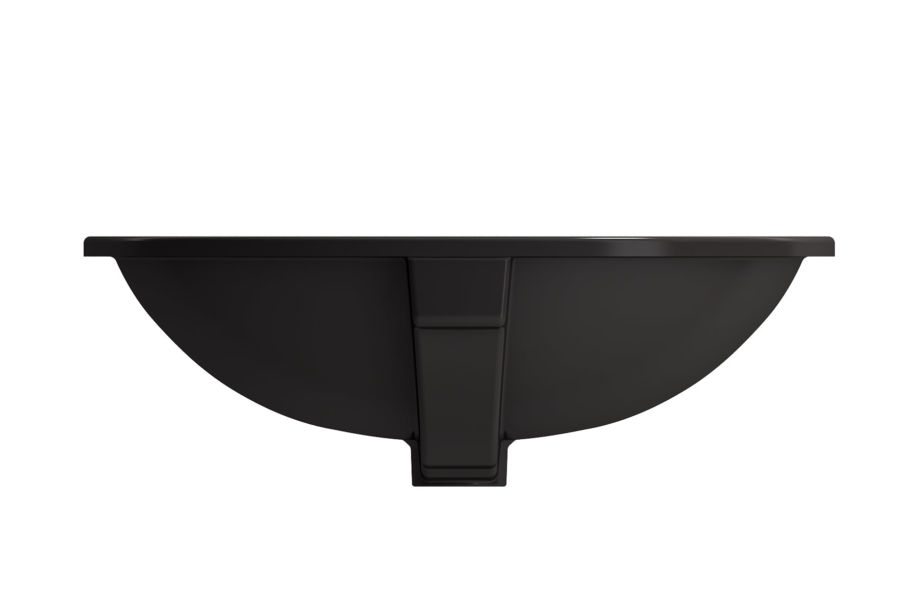 BOCCHI Parma 22" Oval Undermount Fireclay Bathroom Sink, Matte Black, 1384-004-0125