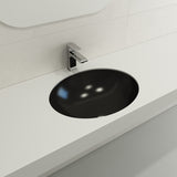 BOCCHI Parma 22" Oval Undermount Fireclay Bathroom Sink, Matte Black, 1384-004-0125