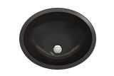 BOCCHI Parma 22" Oval Undermount Fireclay Bathroom Sink, Matte Black, 1384-004-0125